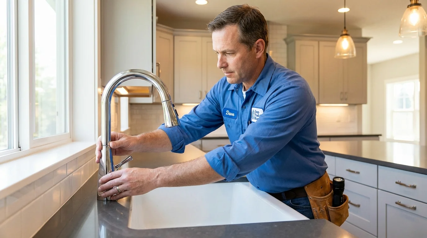 Kitchen faucet installation by Johns Plumbing LLC in Gilroy