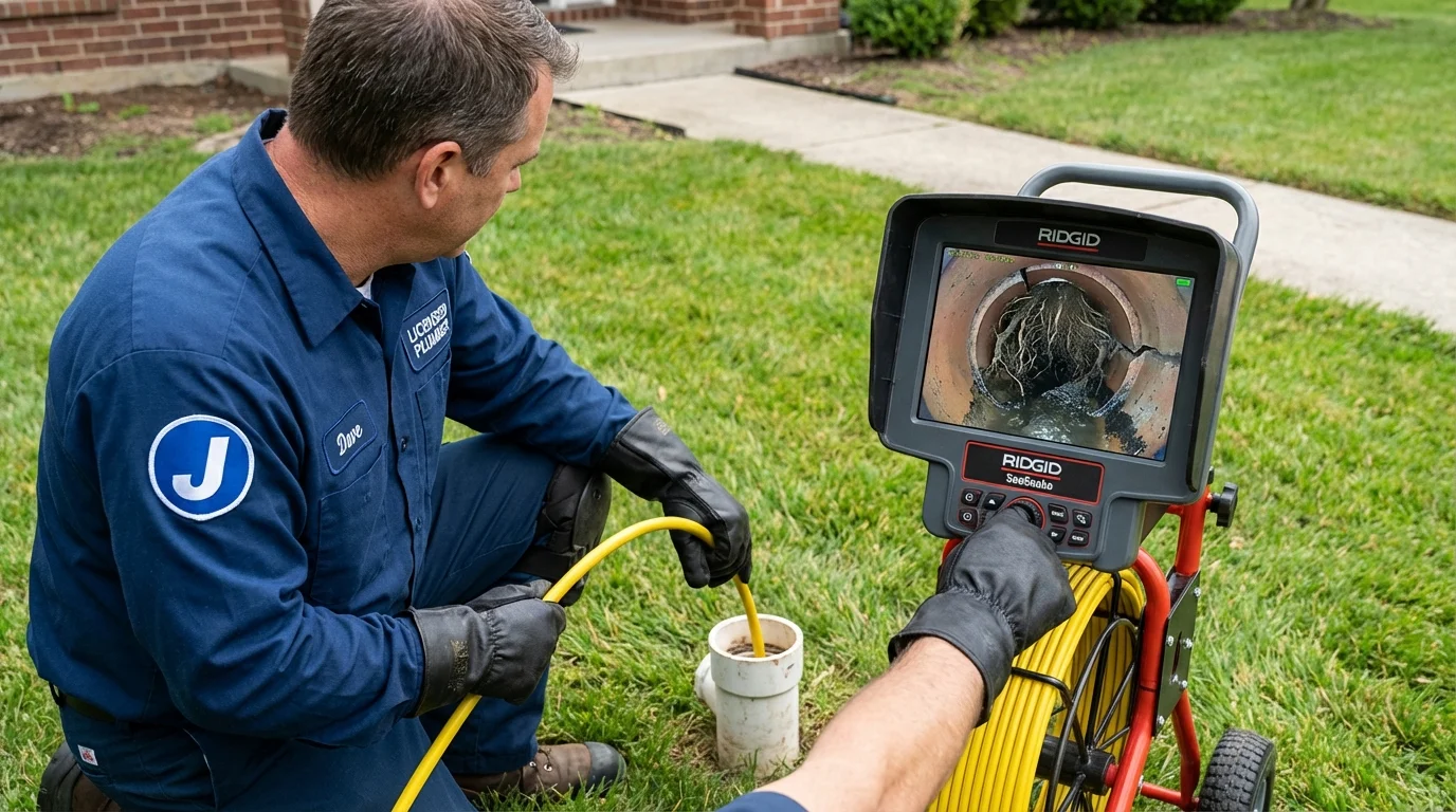 Sewer camera inspection being performed by Johns Plumbing LLC in Gilroy